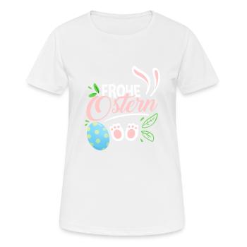 Frohe Ostern schön Dekoriert - Frauen T-Shirt atmungsaktiv - Weiß - Vorne - AI Model Female 172 dark (172cm)