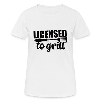 Grillchef Barbecue Grillsaison Grillen Lizensiert - Frauen T-Shirt atmungsaktiv - Weiß - Vorne - AI Model Female 172 dark (172cm)