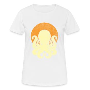 Poulpe poulpe Calamar - T-shirt respirant Femme - blanc - Devant - AI Model Female 172 dark (172cm)