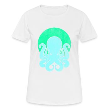 Poulpe poulpe Calamar - T-shirt respirant Femme - blanc - Devant - AI Model Female 172 dark (172cm)