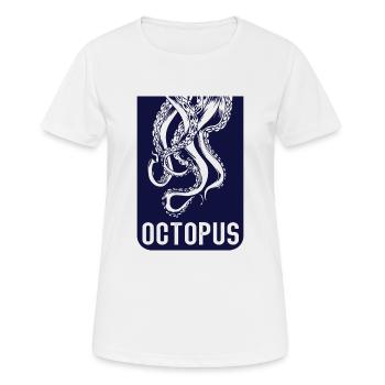 Poulpe poulpe Calamar - T-shirt respirant Femme - blanc - Devant - AI Model Female 172 dark (172cm)