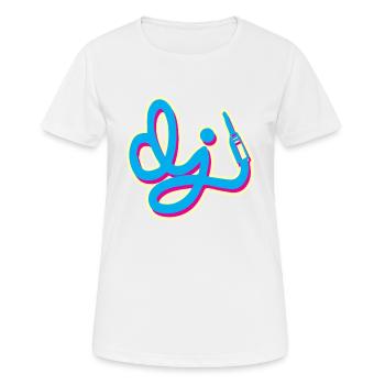 DJ Musik Disk Jockey - Frauen T-Shirt atmungsaktiv - Weiß - Vorne - AI Model Female 172 dark (172cm)