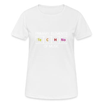 Techno Periodensystem Elemente Rave Techno Music - Frauen T-Shirt atmungsaktiv - Weiß - Vorne - AI Model Female 172 dark (172cm)