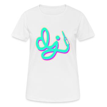 DJ Musik Disk Jockey - Frauen T-Shirt atmungsaktiv - Weiß - Vorne - AI Model Female 172 dark (172cm)