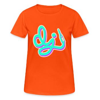 DJ Music Disk Jockey - Women's Breathable T-Shirt - neon orange - Front - AI Model Female 172 dark (172cm)