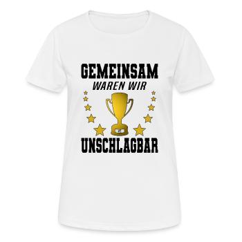 Pokal Abschiedsgeschenk Kollege Kollegin - Frauen T-Shirt atmungsaktiv - Weiß - Vorne - AI Model Female 172 dark (172cm)