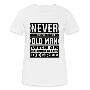 Sous-estimés n’ont jamais de vieilles sciences économiques - T-shirt respirant Femme - blanc - Devant - AI Model Female 172 dark (172cm)