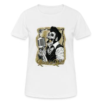 rocknroll - Women's Breathable T-Shirt - white - Front - AI Model Female 172 dark (172cm)
