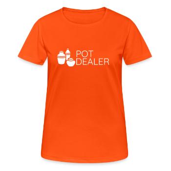 Pot Dealer Funny Pottery Gift Ceramics Pottery Mak - Women's Breathable T-Shirt - neon orange - Front - AI Model Female 172 dark (172cm)
