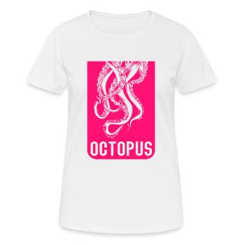 Poulpe poulpe Calamar - T-shirt respirant Femme - blanc - Devant - AI Model Female 172 dark (172cm)