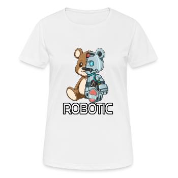 Drôle robotique Cyborg - T-shirt respirant Femme - blanc - Devant - AI Model Female 172 dark (172cm)