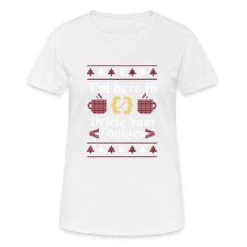 Ugly programmeur tee-shirt pour Noël - T-shirt respirant Femme - blanc - Devant - AI Model Female 172 dark (172cm)