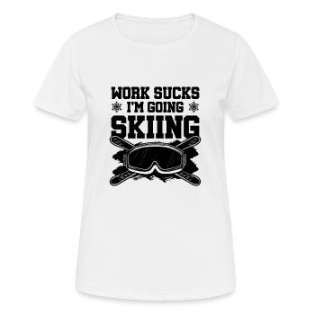 Lunettes de ski Ski - T-shirt respirant Femme - blanc - Devant - AI Model Female 172 dark (172cm)