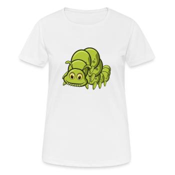Raupe - Frauen T-Shirt atmungsaktiv - Weiß - Vorne - AI Model Female 172 dark (172cm)