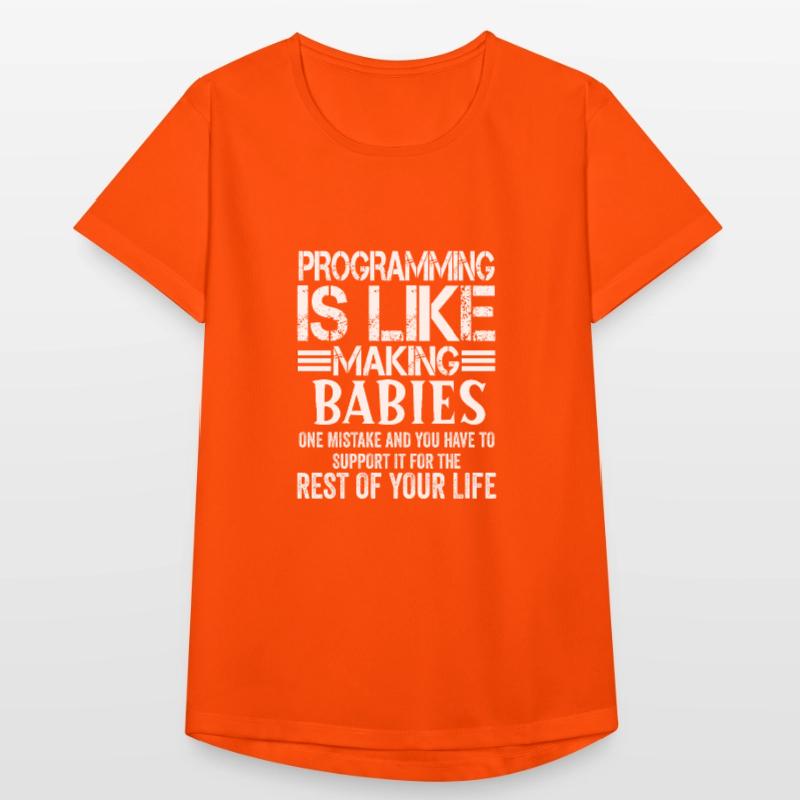 Programmierer Informatiker Coder Geschenk Frauen T-Shirt atmungsaktiv