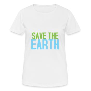 Nachhaltigkeit - Frauen T-Shirt atmungsaktiv - Weiß - Vorne - AI Model Female 172 dark (172cm)