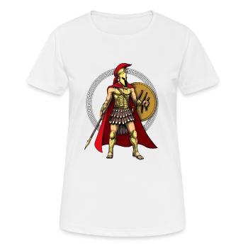 Guerrier spartiate - T-shirt respirant Femme - blanc - Devant - AI Model Female 172 dark (172cm)