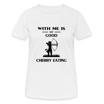 Archer With Me Is Good Cherry Eating - T-shirt respirant Femme - blanc - Devant - AI Model Female 172 dark (172cm)