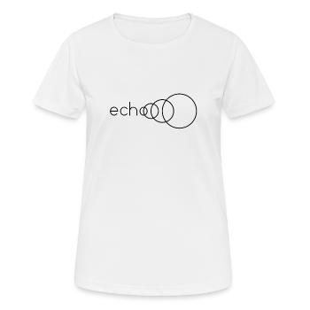 echo word image word sound reverberation - Women's Breathable T-Shirt - white - Front - AI Model Female 172 dark (172cm)