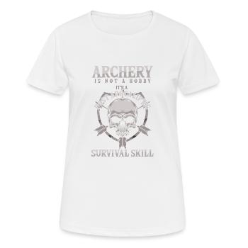Archer archery with bow and arrow - Women's Breathable T-Shirt - white - Front - AI Model Female 172 dark (172cm)