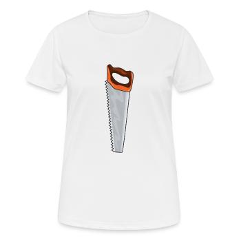 Scie Artisans Outil - T-shirt respirant Femme - blanc - Devant - AI Model Female 172 dark (172cm)