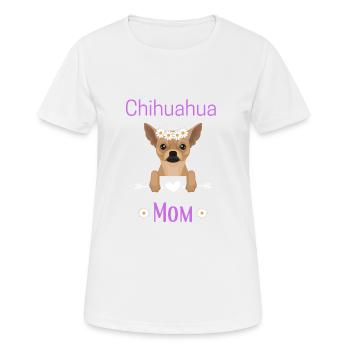Chihuahua Mom Chihuahua - Frauen T-Shirt atmungsaktiv - Weiß - Vorne - AI Model Female 172 dark (172cm)