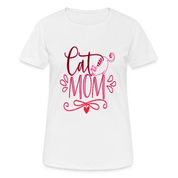 Catmama Cat Cat Owner Cat Lover - Women's Breathable T-Shirt - white - Front - AI Model Female 172 dark (172cm)