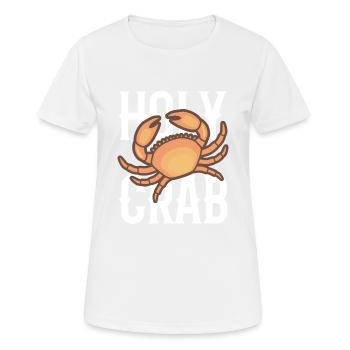 Crabe Holy Crab - T-shirt respirant Femme - blanc - Devant - AI Model Female 172 dark (172cm)