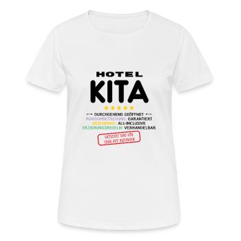 Hotel Kita Durchgehend Geöffnet - Frauen T-Shirt atmungsaktiv - Weiß - Vorne - AI Model Female 172 dark (172cm)