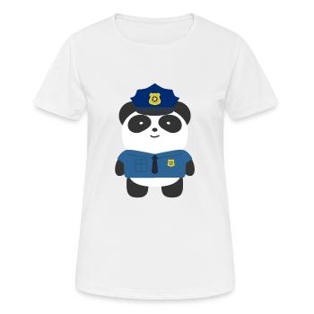 Police Panda - T-shirt respirant Femme - blanc - Devant - AI Model Female 172 dark (172cm)