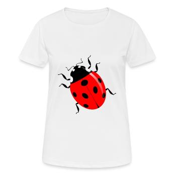 Marienkäfer - Frauen T-Shirt atmungsaktiv - Weiß - Vorne - AI Model Female 172 dark (172cm)