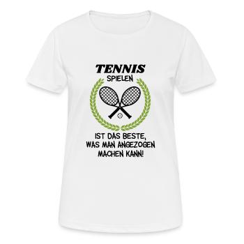 Perfekter Tennistrainer Spruch, Tennis Geschenk - Frauen T-Shirt atmungsaktiv - Weiß - Vorne - AI Model Female 172 dark (172cm)