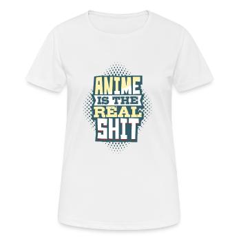 Anime - Frauen T-Shirt atmungsaktiv - Weiß - Vorne - AI Model Female 172 dark (172cm)