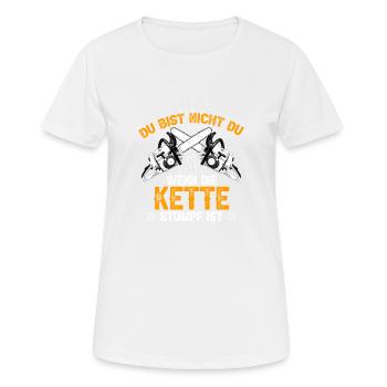 Tu n’es pas Toi Si La Chaîne Est Bois - T-shirt respirant Femme - blanc - Devant - AI Model Female 172 dark (172cm)