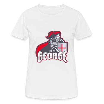 St George, English Heritage - Women's Breathable T-Shirt - white - Front - AI Model Female 172 dark (172cm)