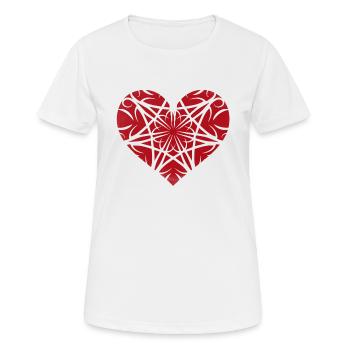 Mystic Coeur Ornament Gothique Metal Blanc - T-shirt respirant Femme - blanc - Devant - AI Model Female 172 dark (172cm)