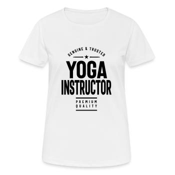 Yoga-Lehrer Geschenk lustige Job-Titel-Beruf - Frauen T-Shirt atmungsaktiv - Weiß - Vorne - AI Model Female 172 dark (172cm)
