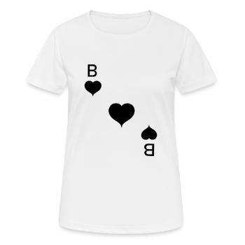 Pik Bube Carte Poker Carnaval - T-shirt respirant Femme - blanc - Devant - AI Model Female 172 dark (172cm)