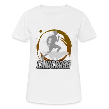Canicross Jogging Dog Training Train Dog Sport - Women's Breathable T-Shirt - white - Front - AI Model Female 172 dark (172cm)