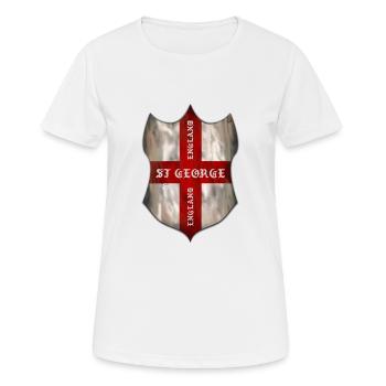 St George, bouclier du patrimoine anglais - T-shirt respirant Femme - blanc - Devant - AI Model Female 172 dark (172cm)