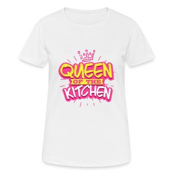 Cuisine femme cuisinière - T-shirt respirant Femme - blanc - Devant - AI Model Female 172 dark (172cm)