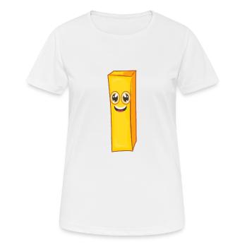Pommes - Frauen T-Shirt atmungsaktiv - Weiß - Vorne - AI Model Female 172 dark (172cm)