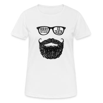 Dieser Bart Und Die Brille Sind vergeben - Frauen T-Shirt atmungsaktiv - Weiß - Vorne - AI Model Female 172 dark (172cm)