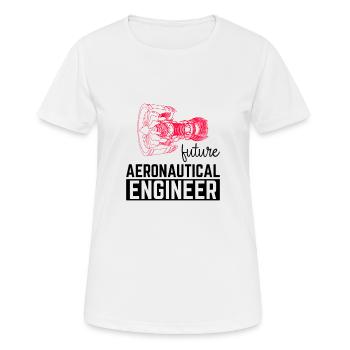 Futur ingénieur aéronautique - T-shirt respirant Femme - blanc - Devant - AI Model Female 172 dark (172cm)