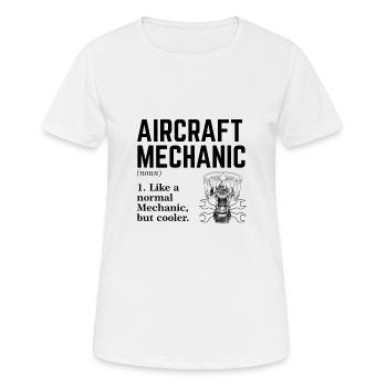 Mécanicien d’aéronef - T-shirt respirant Femme - blanc - Devant - AI Model Female 172 dark (172cm)