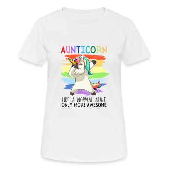Dabbendes Unicorn Aunticorn Dabbing Unicorn Aunt - Women's Breathable T-Shirt - white - Front - AI Model Female 172 dark (172cm)