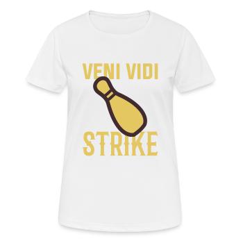 Bowling Pin Strike - Women's Breathable T-Shirt - white - Front - AI Model Female 172 dark (172cm)