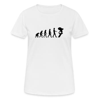 Schwimmer Evolution Schwimmen Geschenk - Frauen T-Shirt atmungsaktiv - Weiß - Vorne - AI Model Female 172 dark (172cm)
