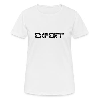 Domino Experte Dominos in Text Domino Steine - Frauen T-Shirt atmungsaktiv - Weiß - Vorne - AI Model Female 172 dark (172cm)