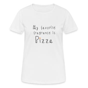 My favorite scent is pizza funny pizza saying - Women's Breathable T-Shirt - white - Front - AI Model Female 172 dark (172cm)